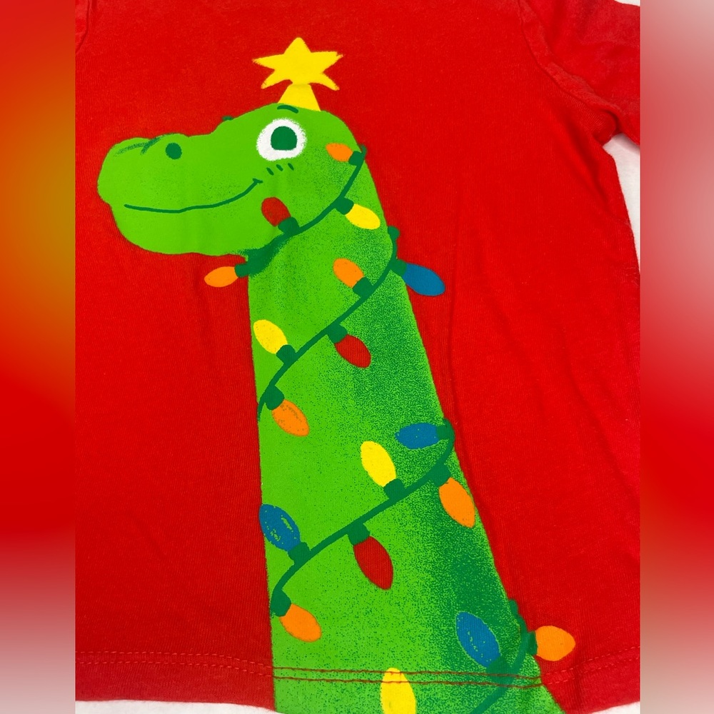 $1 Bundled💥 Old Navy Christmas Dinosaur T-shirt Sz 2T Bin R - Picture 4 of 7